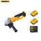 得伟Dewalt DCG412K100P2-A9CN 18V锂电100mm角磨机2x5.0Ah电池套装 (单位:个)