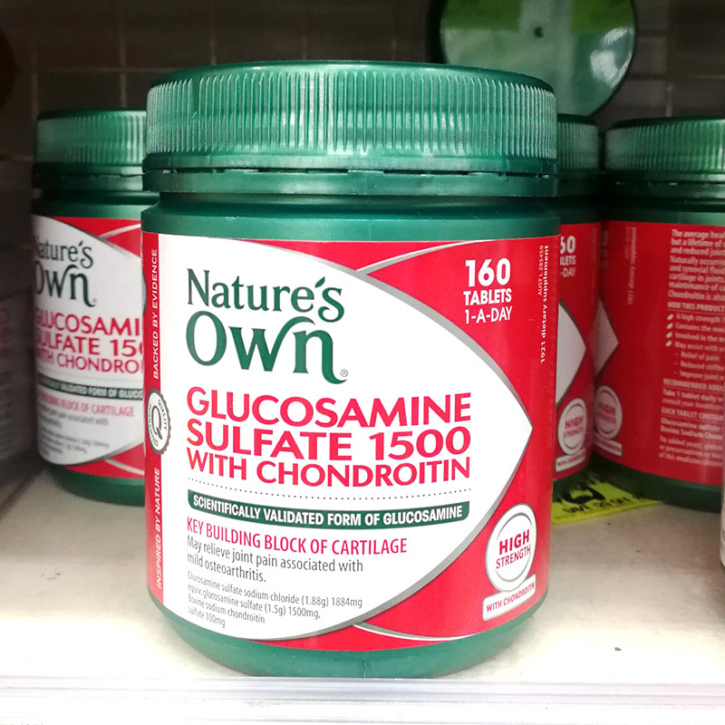 [2瓶×160粒]氨基葡萄糖和硫磺软骨素 Nature’s Own 营养健康 海外购 进口营养品