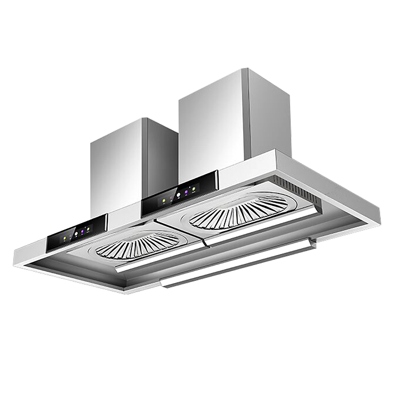 欢呼好太太90立方大吸力饭店农村土灶柴火灶油烟机顶吸式不锈钢1.5米长变频双电机+净化器 上门安装SYYJ01