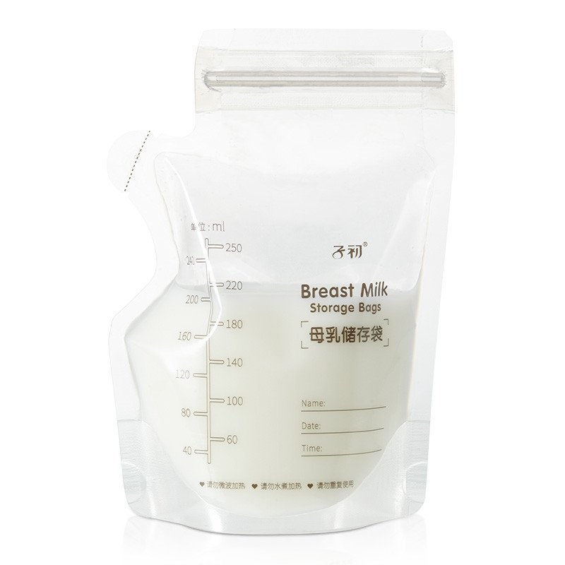 子初母乳储奶袋250ml60片*2 储存母乳保鲜袋PET+PE