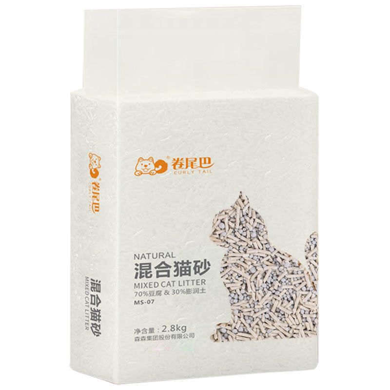 5公斤 单包装 混合猫砂视频介绍_卷尾巴 猫砂 混合 豆腐猫砂 除臭原味