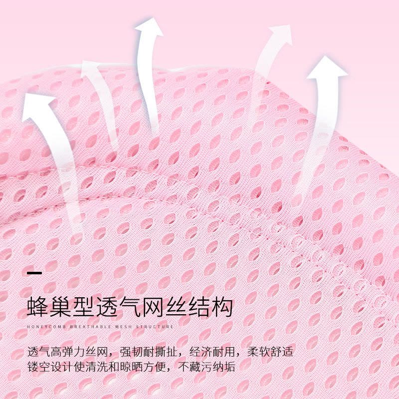 新品五角护脊浴网婴儿洗澡架防滑通用澡盆网兜可坐躺宝宝浴盆浴网 五角护脊浴网蓝色(送水温卡)图片