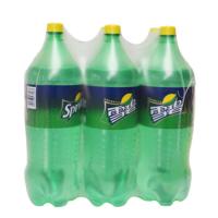雪碧柠檬味碳酸饮料 大瓶汽水2L*6瓶