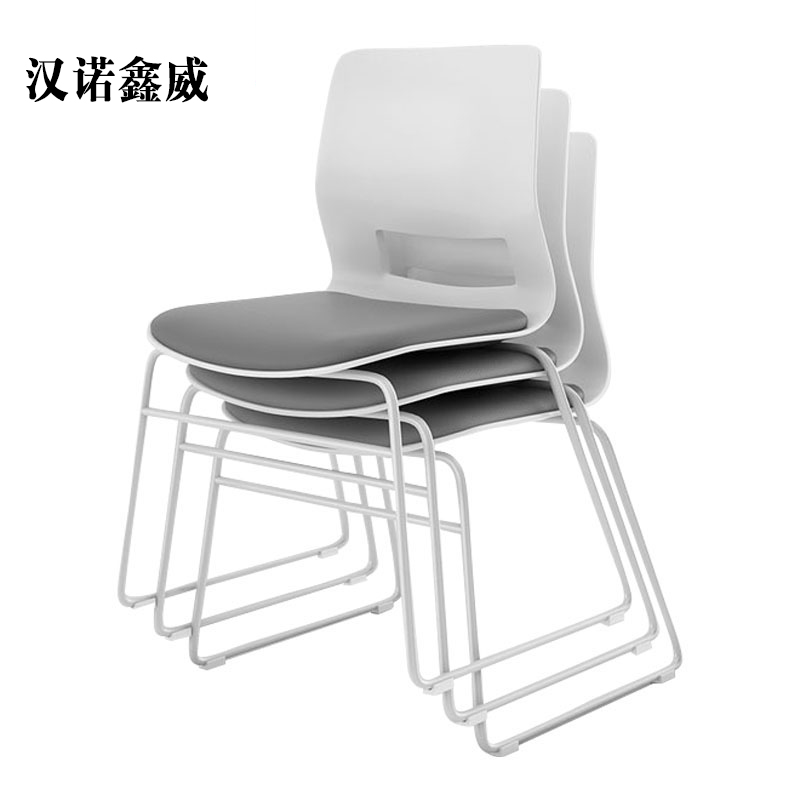 汉诺鑫威培训会议椅简约职员会客弓形洽谈桌椅子无扶手会议室靠背办公椅子[工厂现做 7天内发货]高清大图