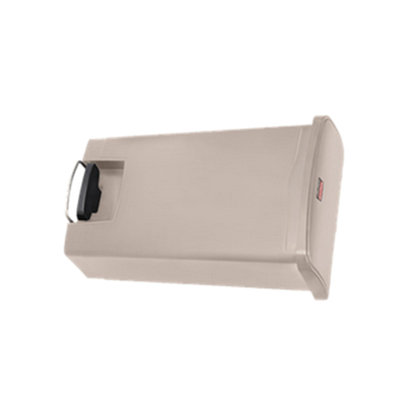 乐柏美 Rubbermaid 塑料前踏板式垃圾桶30L,米色