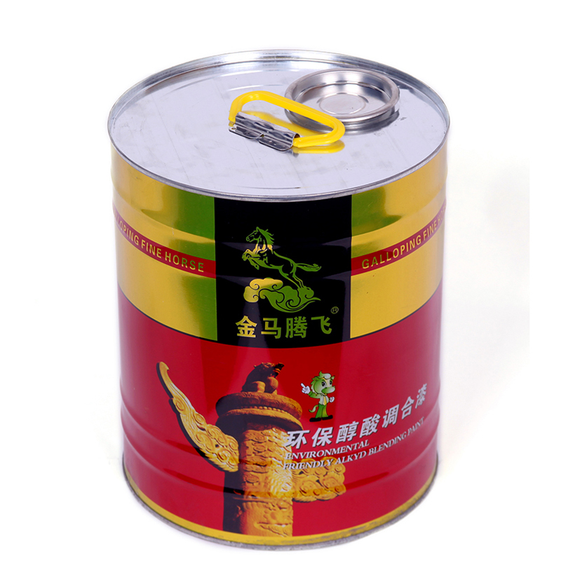 金马腾飞 醇酸调和漆 大红-7kg 桶