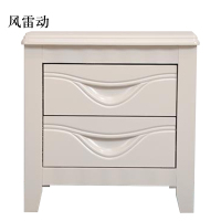 风雷动床头柜简约现代卧室床边储物柜升级款白色50*41*50cm