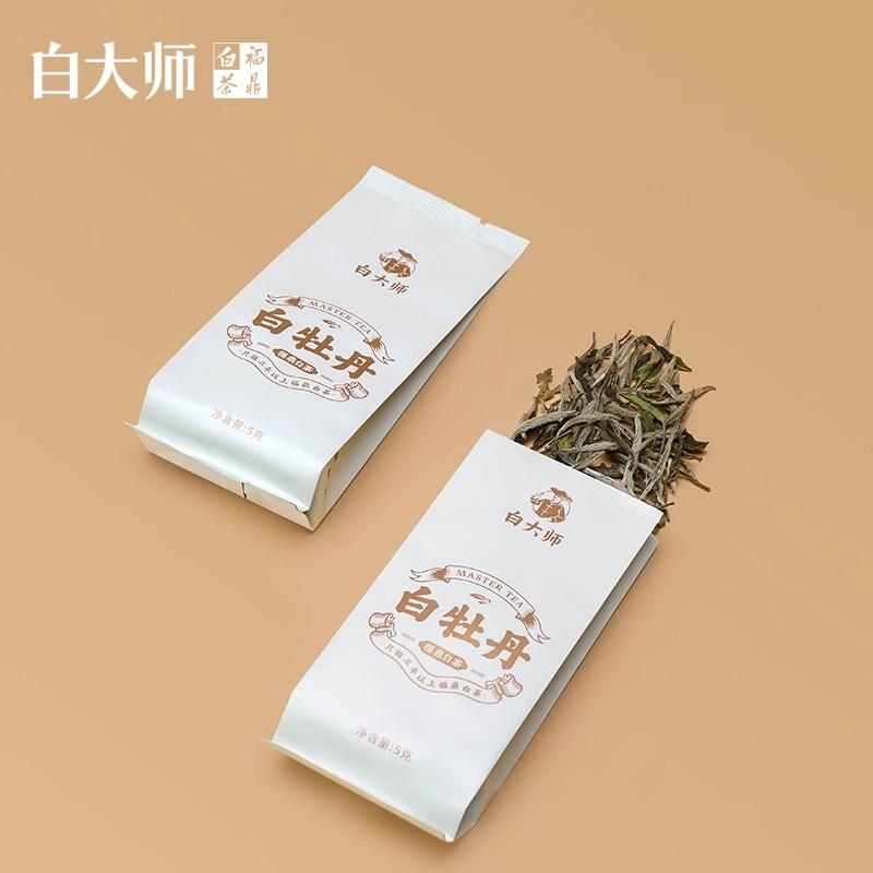 白大师高山福鼎白茶2020年一级白牡丹散茶夏天冷泡分享装80g高清大图