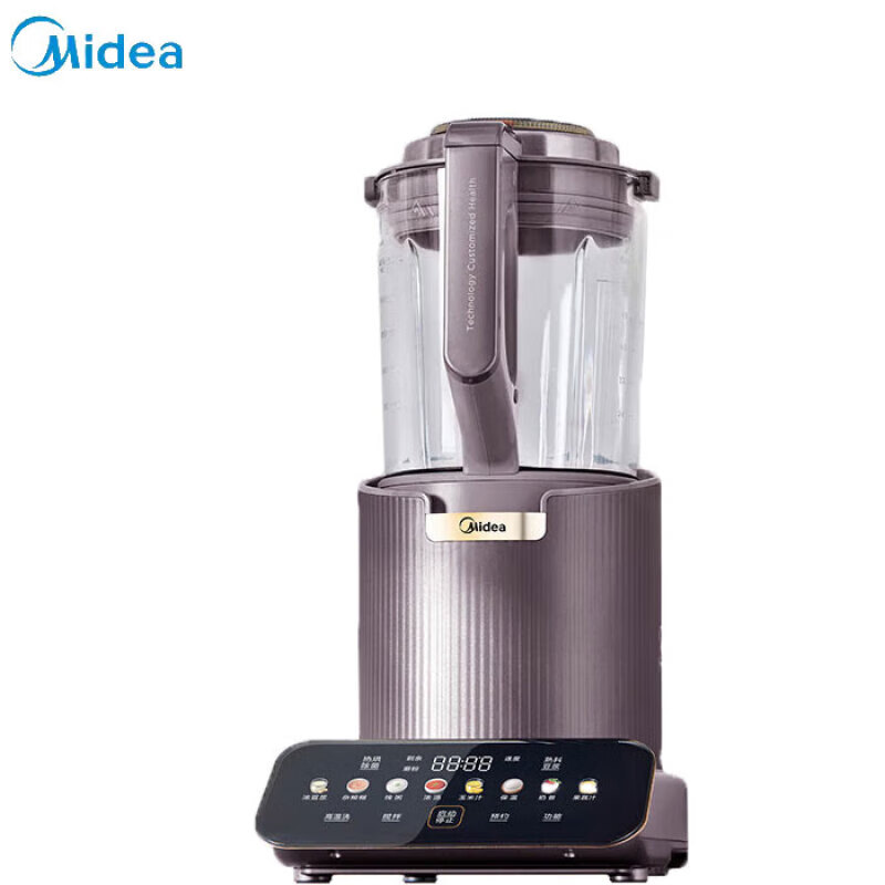 美的 轻音低噪大功率豆浆果汁破壁机 PB12S06 棕色