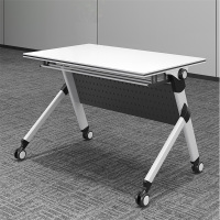 易企采 1200*600*750mm 办公家具折叠培训桌移动会议桌会议室桌子会议条桌双层办公桌户外宣传桌折叠桌