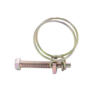 铁镀锌双钢丝喉箍抱箍卡箍管卡软管水管钢丝管箍 44mm-48mm(100只)