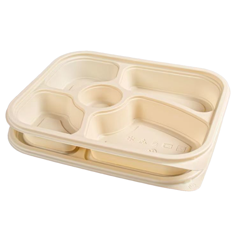 鑫扬赢 可降解五格餐盒1200ml YY-5G02 200套/件高清大图