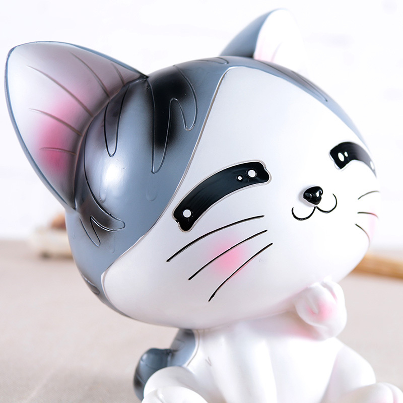 存钱罐大号卡通储蓄罐女生创意生日工艺品摆件起司猫存钱罐a可可