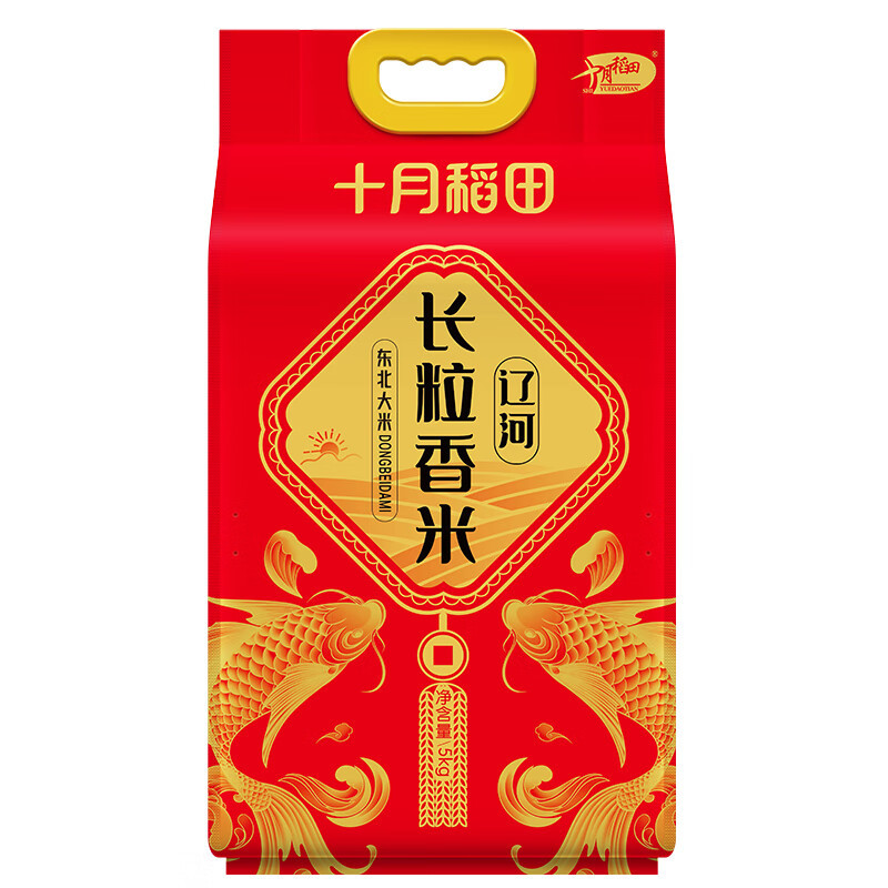 十月稻田(SHI YUE DAO TIAN)东北大米 辽河长粒香5kg(单位:袋)真空包装