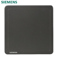 西门子(SIEMENS)开关插座面板 致典系列金属黑灰色开关插座 空白面板