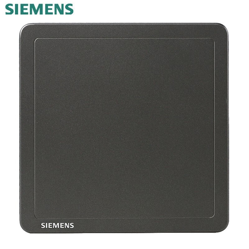 西门子(SIEMENS)开关插座面板 致典系列金属黑灰色开关插座 空白面板