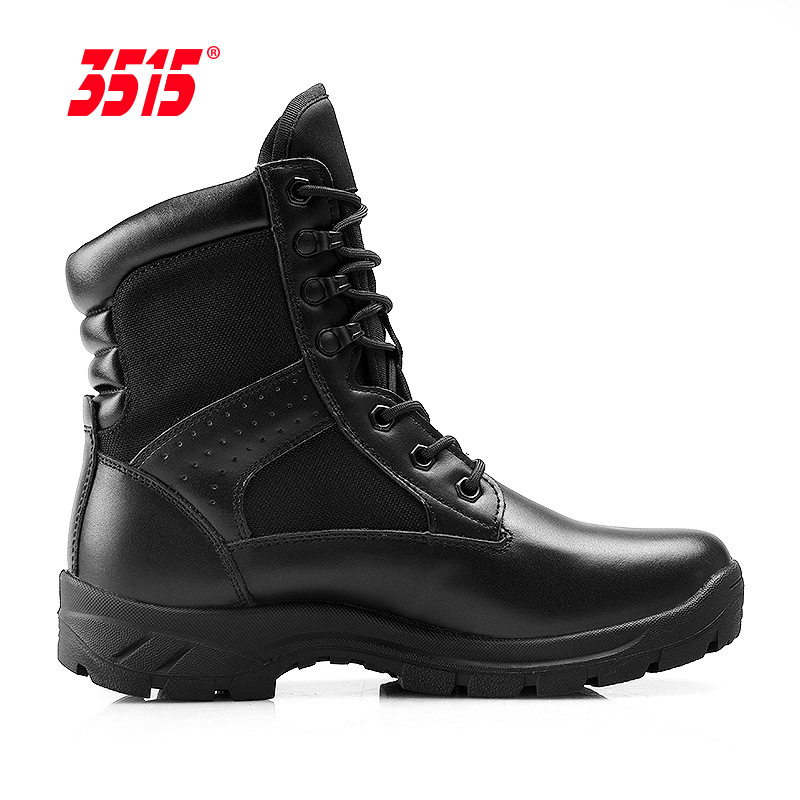 际华3515强人男特种兵作战靴户外真皮战术靴高帮鞋工装靴军勾靴子