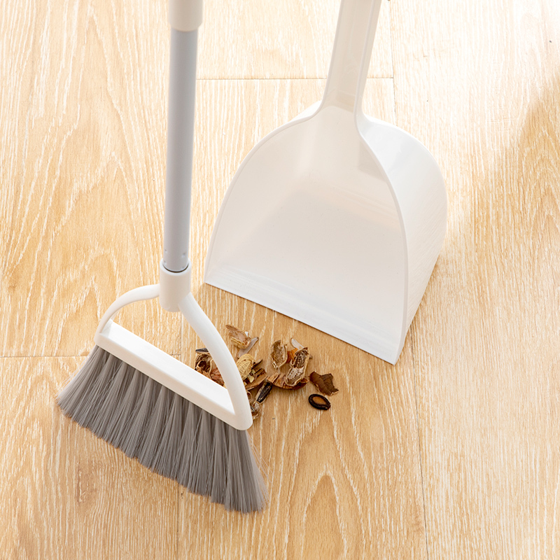 儿童扫把簸箕套装小扫帚宝宝幼儿园扫地清洁组合玩具白色