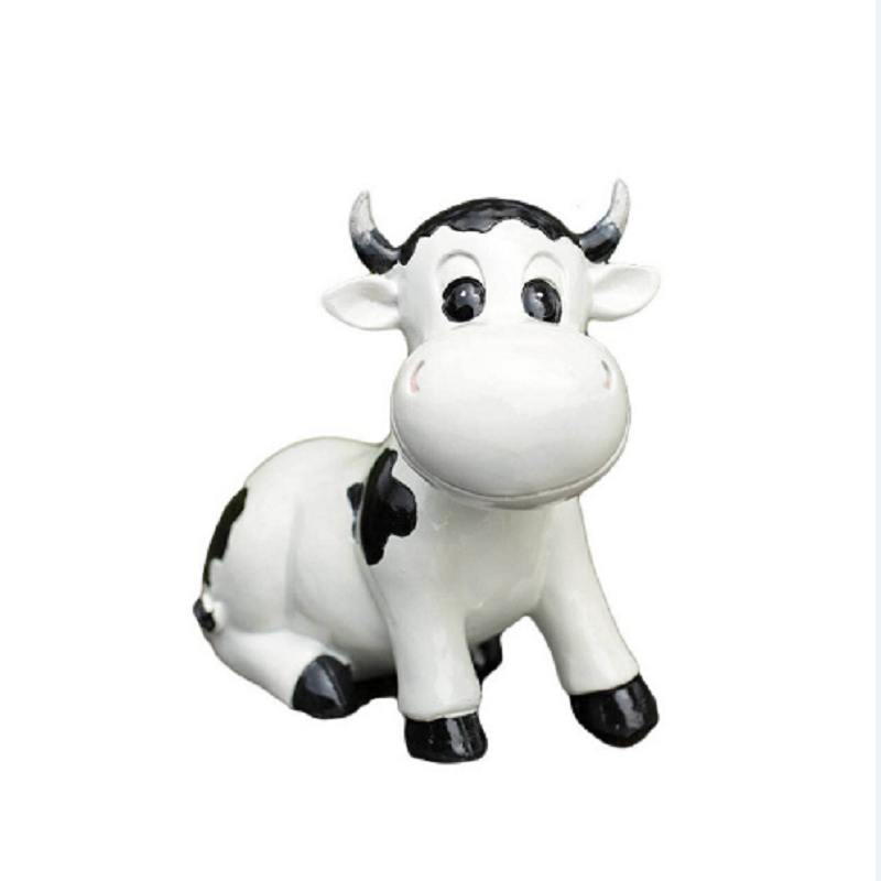 创意树脂奶牛摆件视频