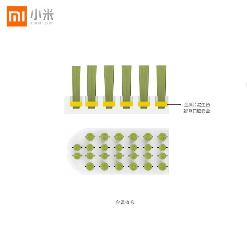 小米 米家声波电动牙刷刷头1支装通用型智能替换头成人软毛小刷头适用T300/T500