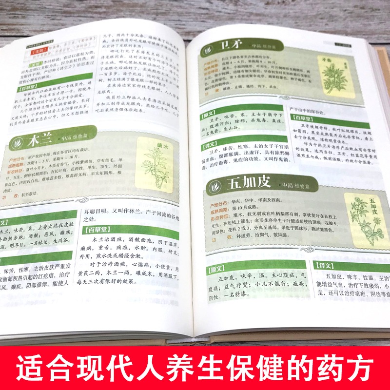 [醉染正版]神农本草经正版彩色草药图珍藏彩图鉴中国医学巨著中医基础理论中药学中草药图谱大全书药物医学书籍处方中药养生书籍高清大图