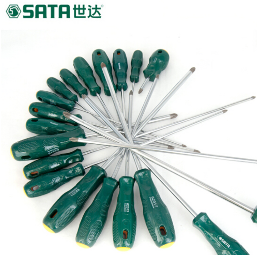 CCSM 世达 SATA 61607 T系列穿心一字螺丝批 8*200 10寸