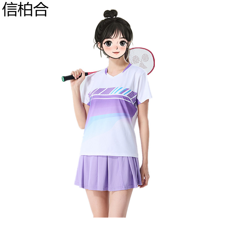 信柏合羽毛球服XH009/套高清大图