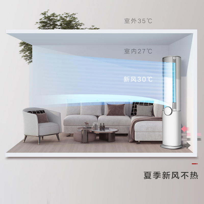 北京格力空调臻新风变频冷暖柜机3匹1级KFR72LW72582FNhCbB1正品全国联保低噪双向换气换新风空调