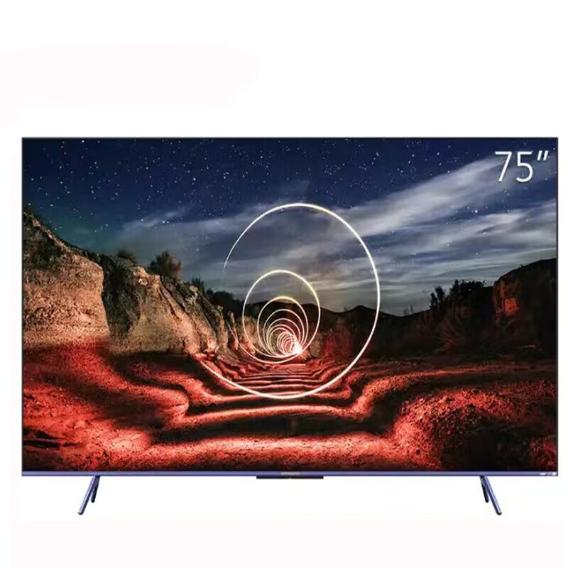 创维电视75英寸4k超高清全面屏智能远场语音ai摄像头光学防蓝光电视机