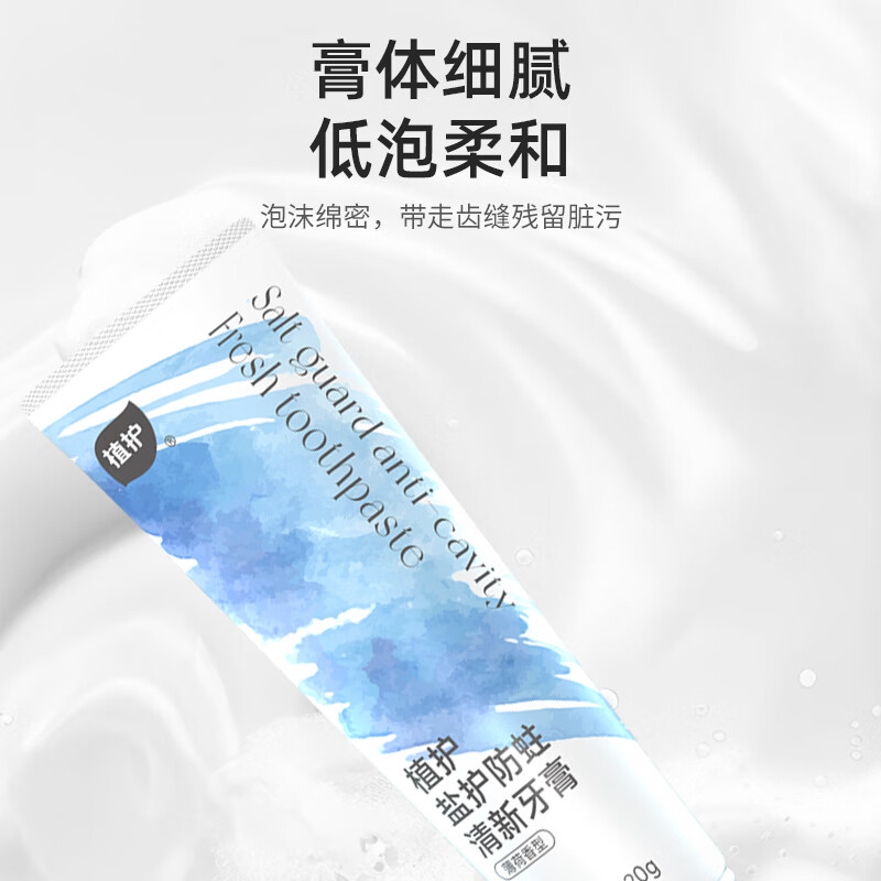 植护盐护防蛀清新牙膏 120g/盒 ZH408092高清大图