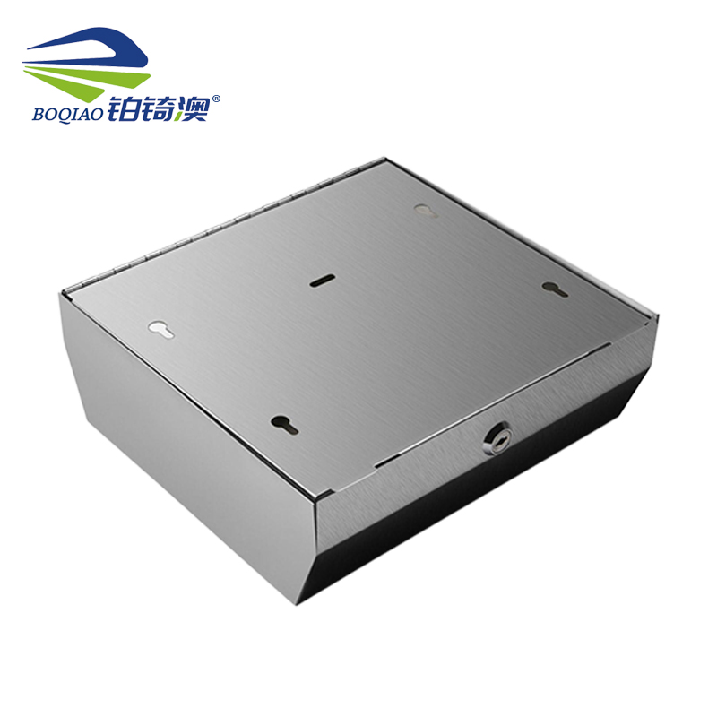 铂锜澳 304不锈钢壁挂式纸巾盒/28.3*26*10cm-方形亮钢/个高清大图