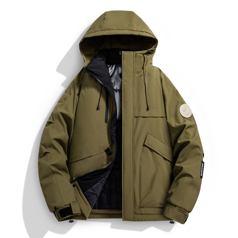 啄木鸟冲锋衣秋冬季石墨烯棉衣男加绒加厚保暖夹棉衣防寒休闲外套高清大图