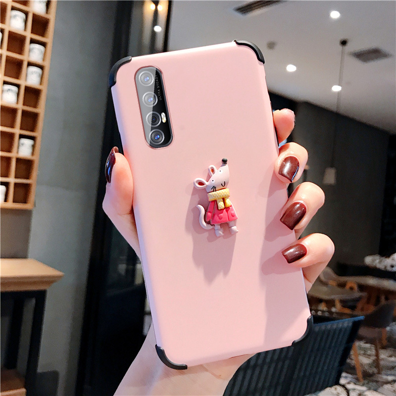 手机壳女reno3pro软硅胶reno3四角防摔pro卡通可爱oppo简约个性0pp0真