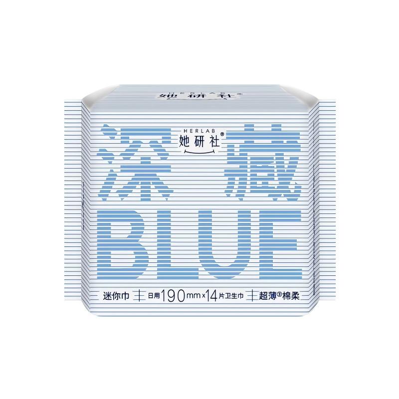 她研社深藏blue轻透款卫生巾日用190mm*14片/包