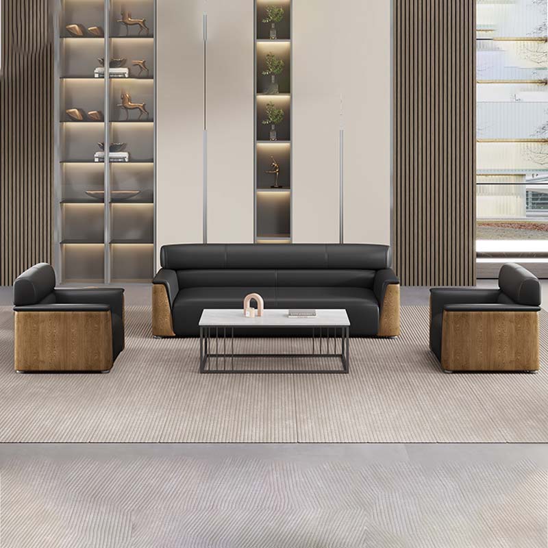 中豫鑫泽 ZYXZ3110424 办公沙发会客接待沙发 西皮1+1+3+长茶几高清大图