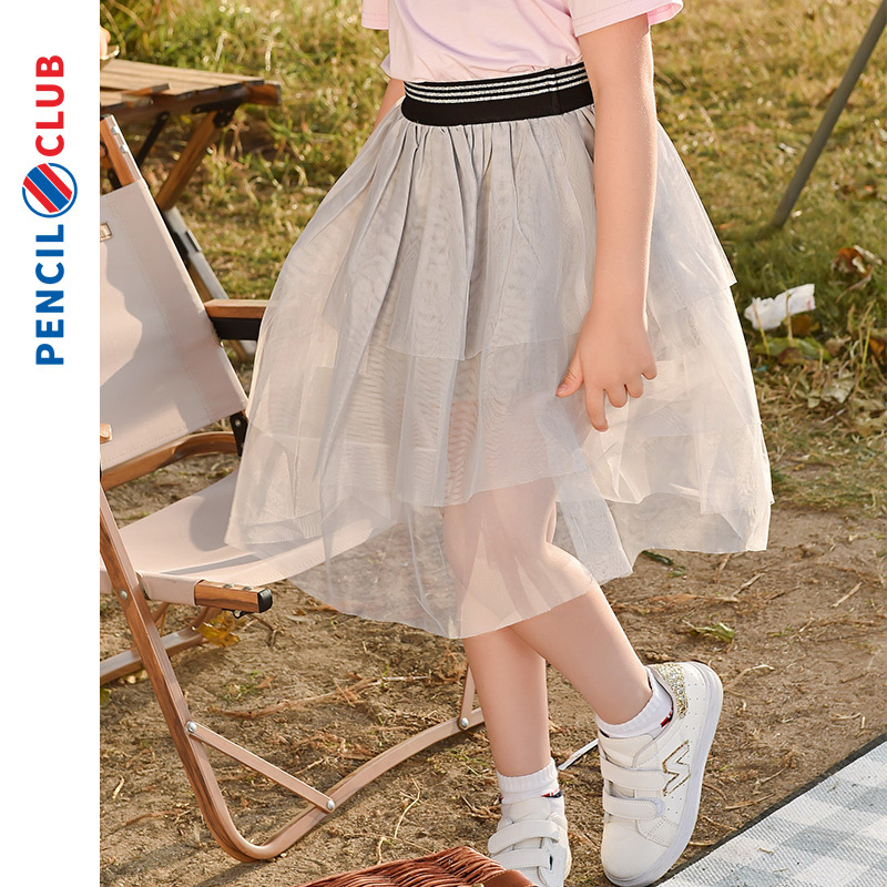 [8折价:39.2元]铅笔俱乐部童装夏装新款女童短裙儿童蛋糕裙中大童洋气半身裙