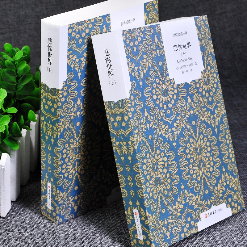 中文完整版悲惨世界书正版雨果原著全译本上下2册原版