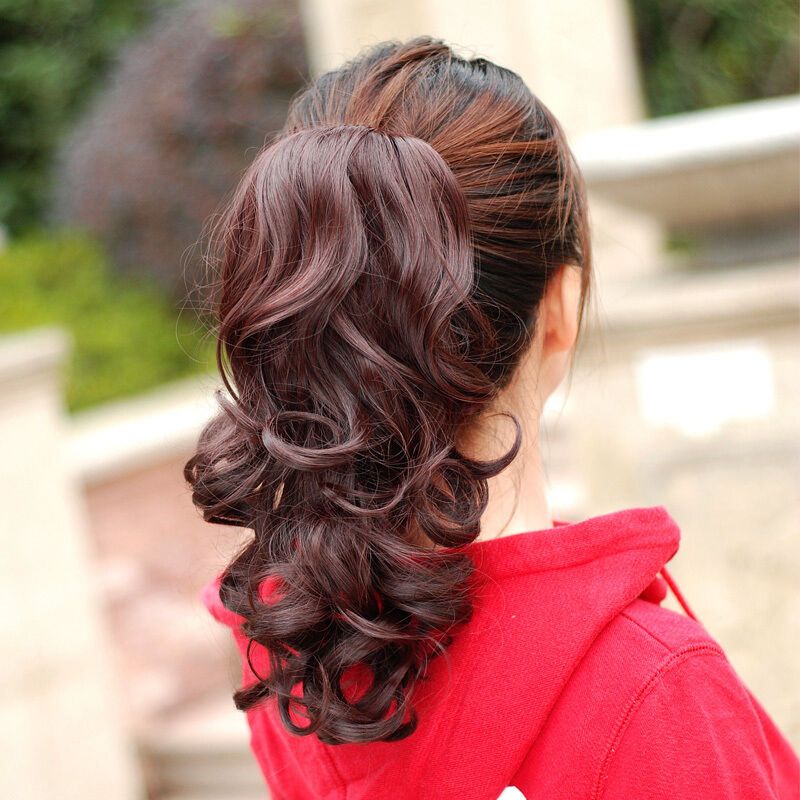 假发女爪夹假发马尾短卷女生蓬松芭比卷短发假马尾辫哑光逼真马尾自然