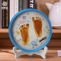 玩趣哆WANQUDUO宝宝手足印泥手脚印手印新生婴儿童胎毛纪念品永久满月百天礼物矿物泥L-20白泥