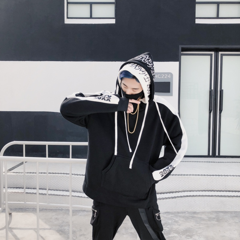 快手红人情侣卫衣黑色男女装权志龙同款外套韩版学生宽松卫衣潮