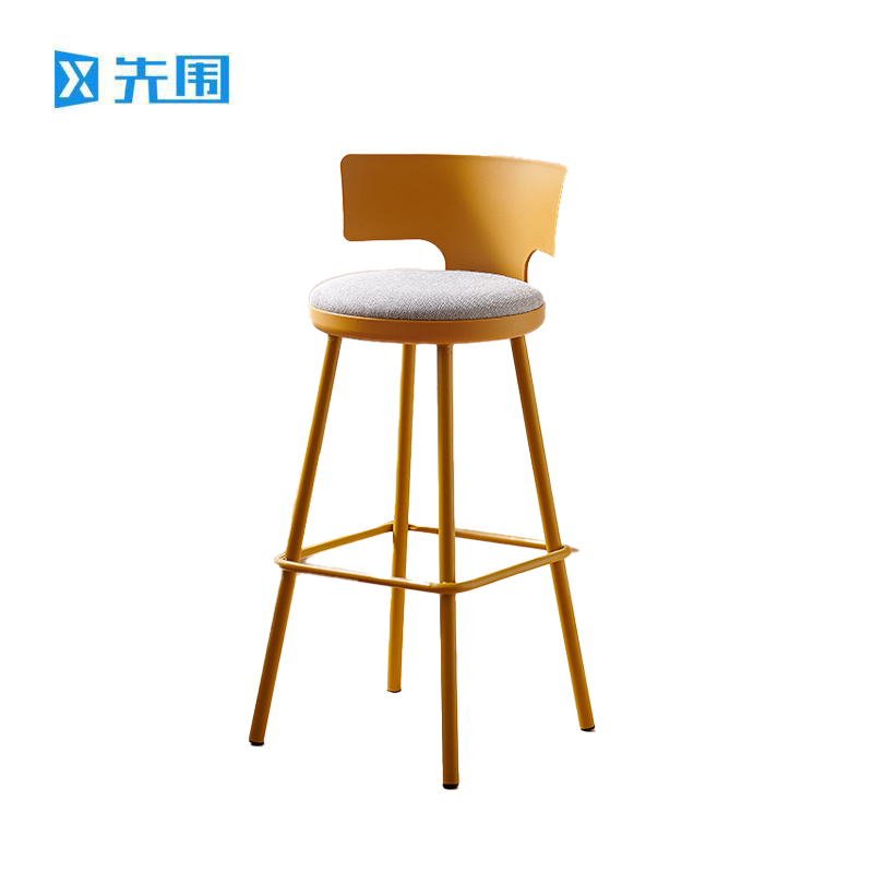 先围 高脚凳 黄41*41*92cm 把高清大图