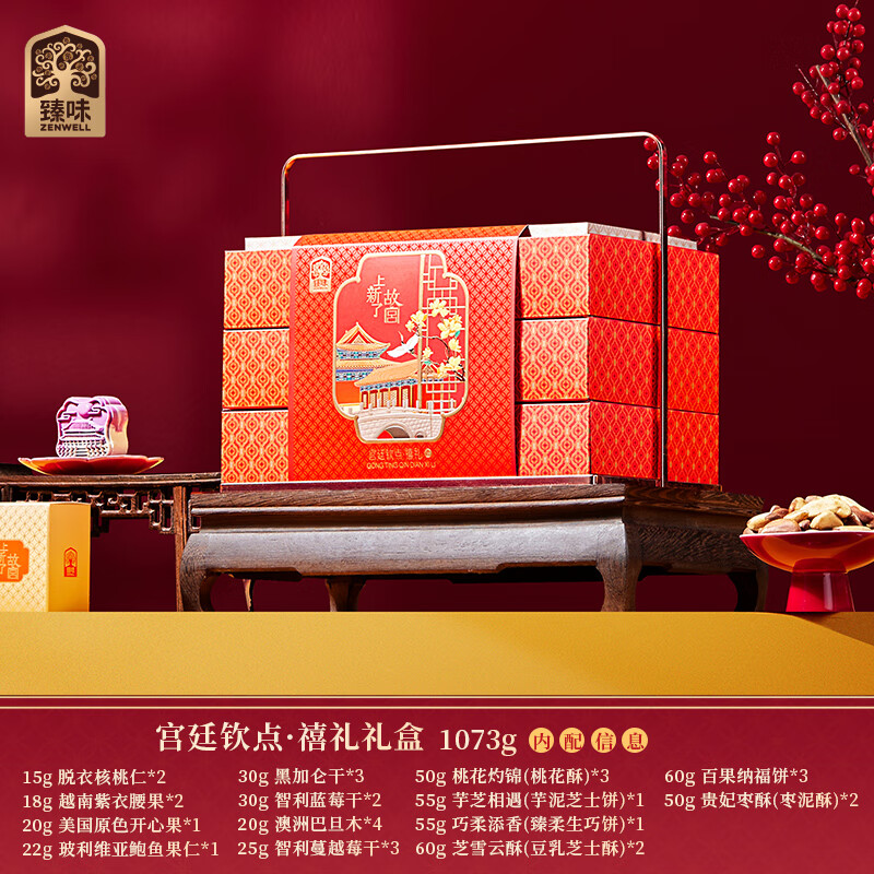 “臻味&上新了故宫- 1073g宫廷钦点·禧礼礼盒 ”高清大图