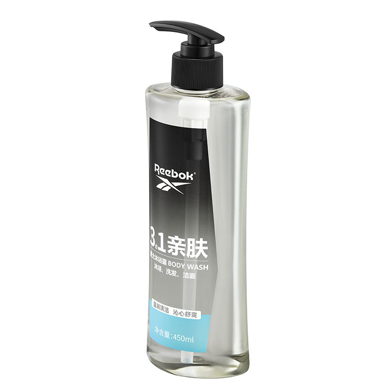 锐步男士三合一沐浴露-洁净亲肤450ml 沐浴露洗发水洗面奶三效合一