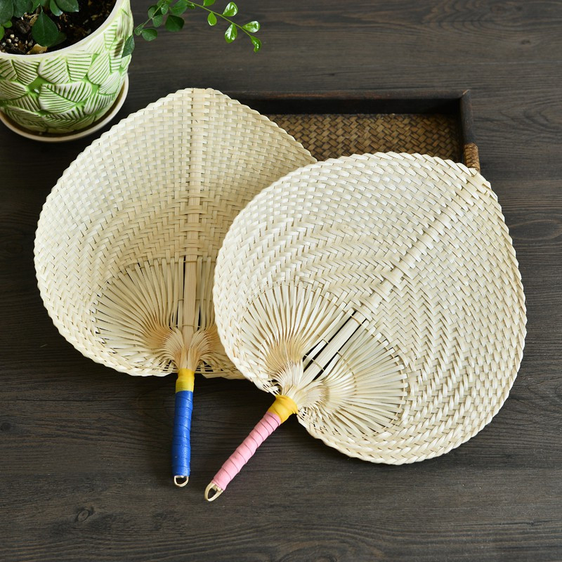 越南纯手工编织竹扇子大蒲扇轻巧风大手摇扇宝宝扇风古典传统 三维