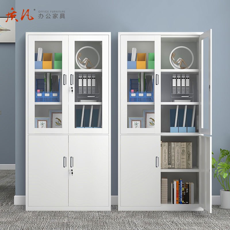 质凡储物柜资料柜档案柜 铁二斗办公柜