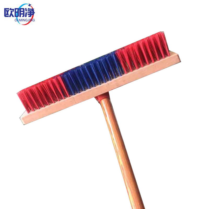 欧明净 长柄木质地刷 25cm 把高清大图