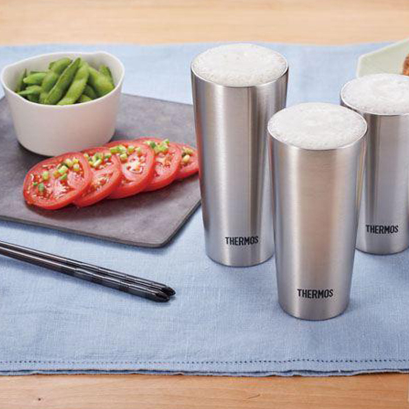 [两个装]膳魔师(THERMOS)JDI-300P 304不锈钢水杯真空断热保温保冷魔法杯300ml 2个/盒