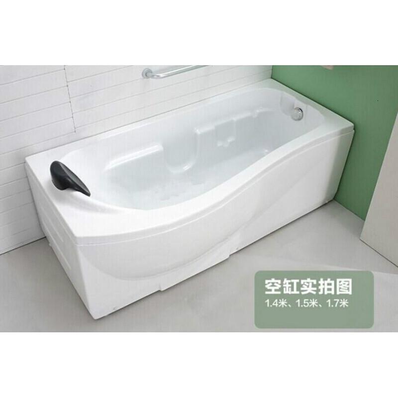 浴缸亚克力家用浴缸浴缸冲浪按摩浴池小户型1.4米-1.7米浴盆冲浪按摩配置左裙波迷娜BOMINA