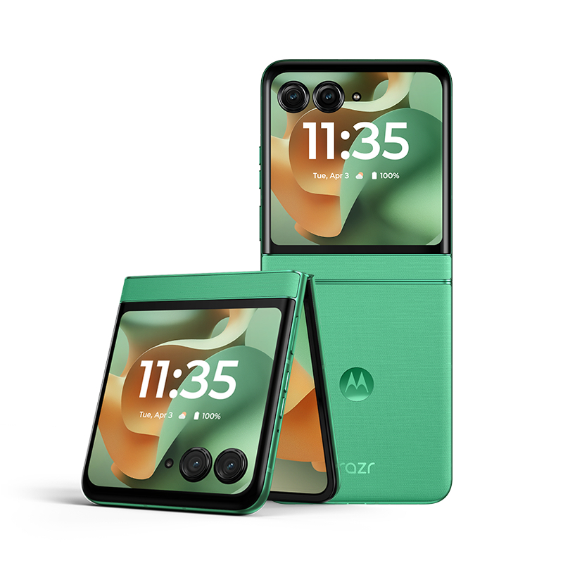 摩托罗拉moto razr 60 第六代折叠屏手机 60万次折叠认证 女生手机 12+512 冰淇淋绿
