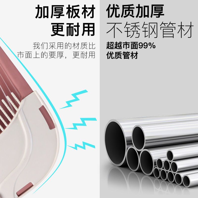 全新环保熟胶加厚加大扫把簸箕套装加长梳齿更耐用软毛家用笤帚头 [加厚加大更耐用] 1件套 单刮水器
